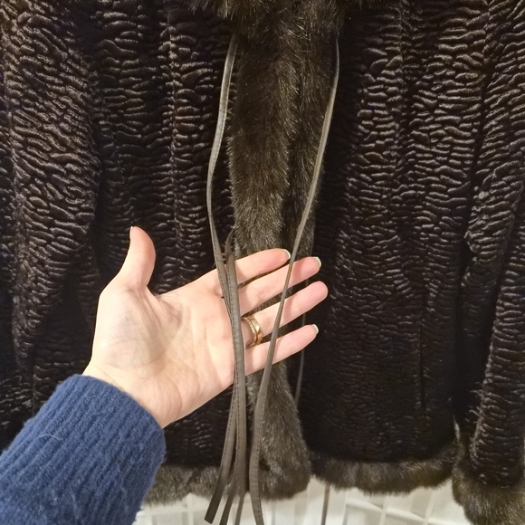 Vintage Brown Faux Fur Coat Sz L - Picture 6 of 15